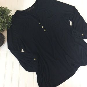 The Limited Black Long Sleeve Tee Top size XL